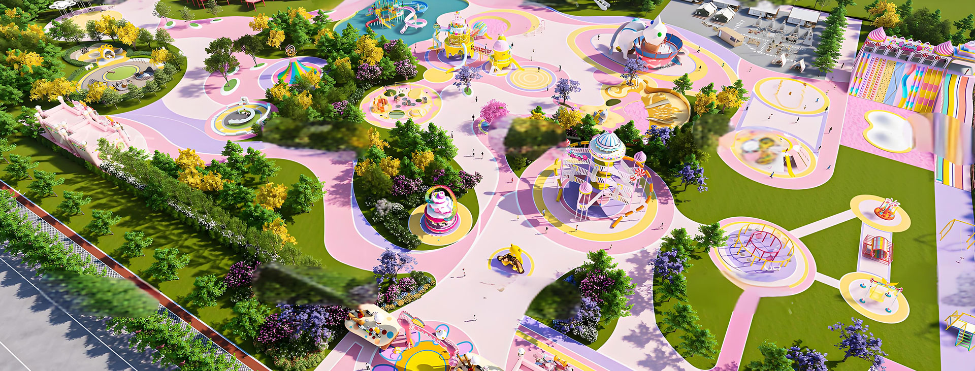 Amusement park covering an area of 13,500 square meters