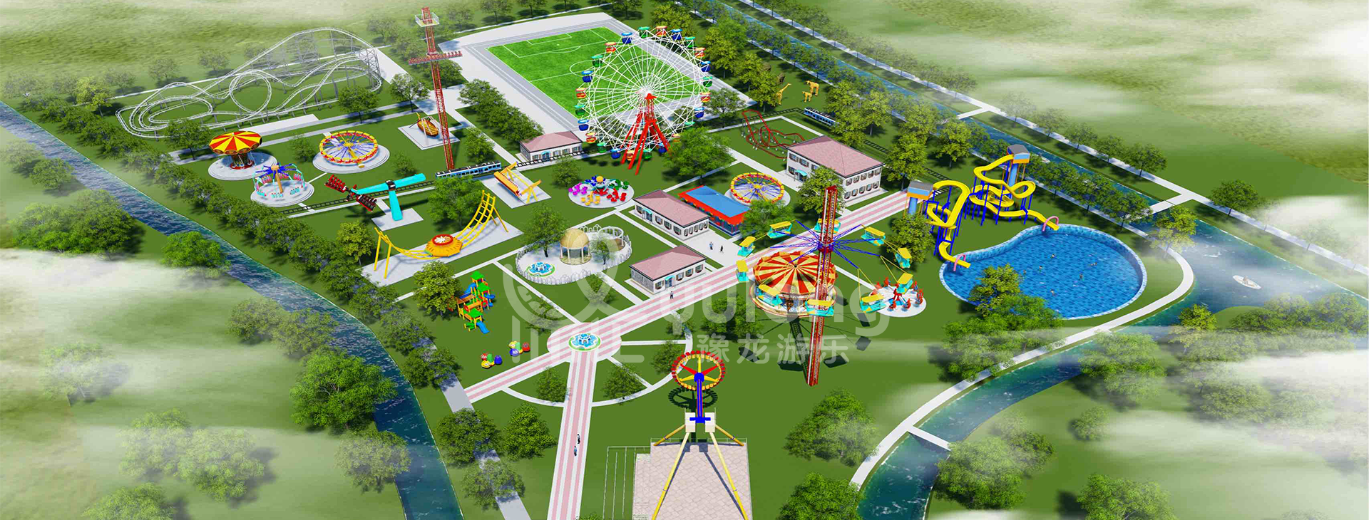 Small 6000 square meters green park design